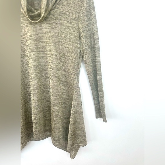 Large Cowl Neck Top‎ Gold Tunic Aline Size L - Picture 3 of 13